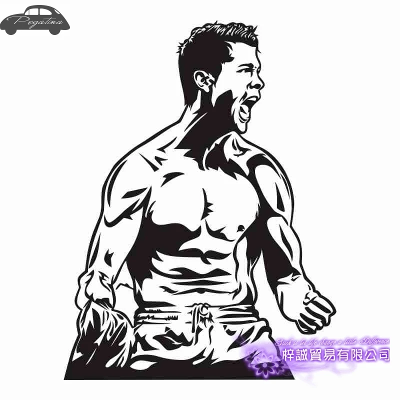 С изображением Криштиану Роналду футбольный игрок наклейка Спортивный