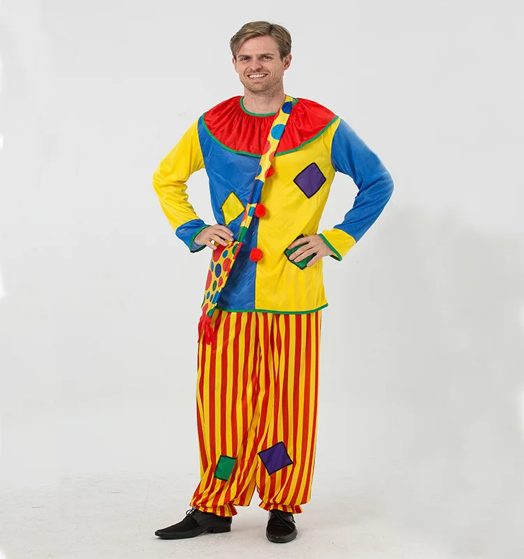 Костюмы для косплея клоуна танцевальный костюм на Хэллоуин карнавал