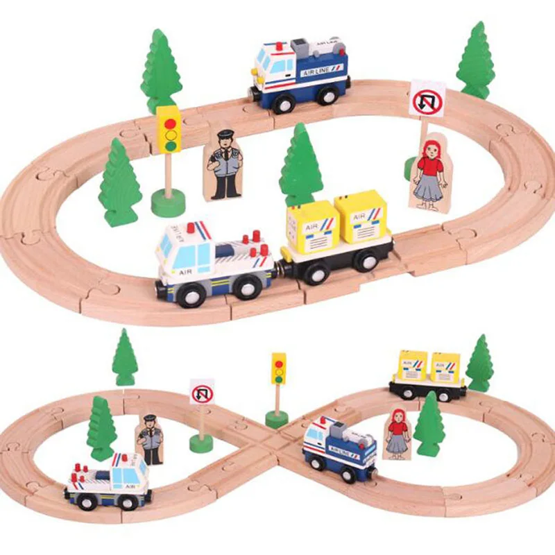 

All Kinds Wooden Railway Train Track ASimulation Beech Wooden Tracks Game Set Bridge Parts Fit Train Accessories Toys Gifts