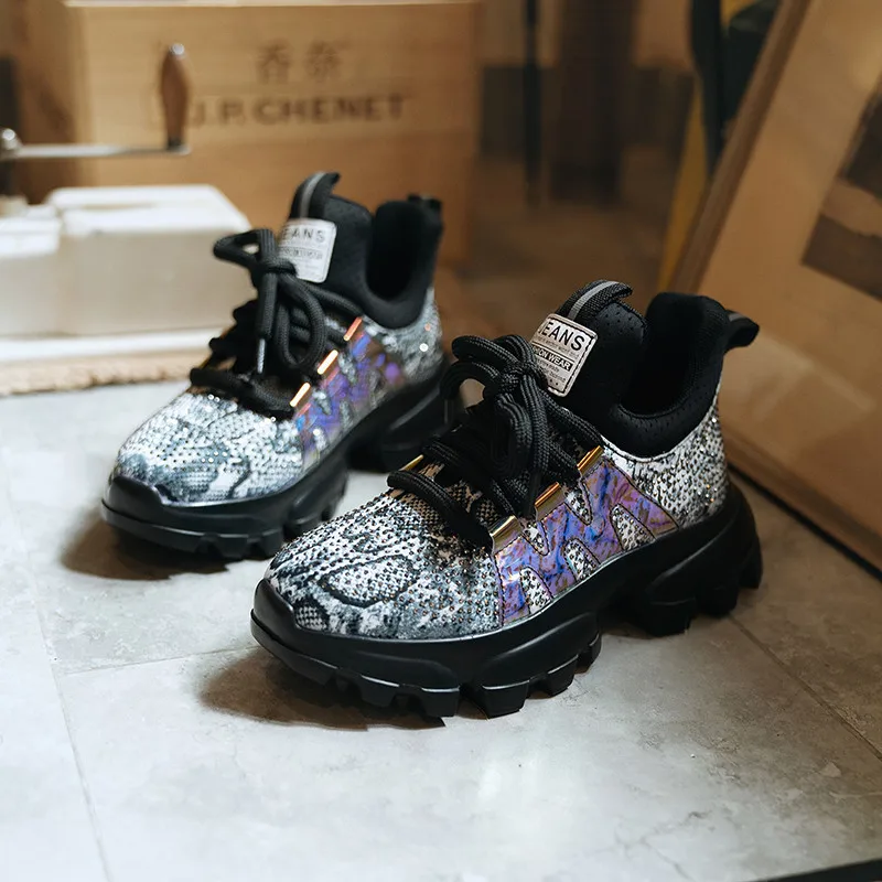 FEDONAS Brand Women Crystal Decoration Genuine Leather Sneakers Top Quality Flats Platform Casual Shoes Woman New Women Flats