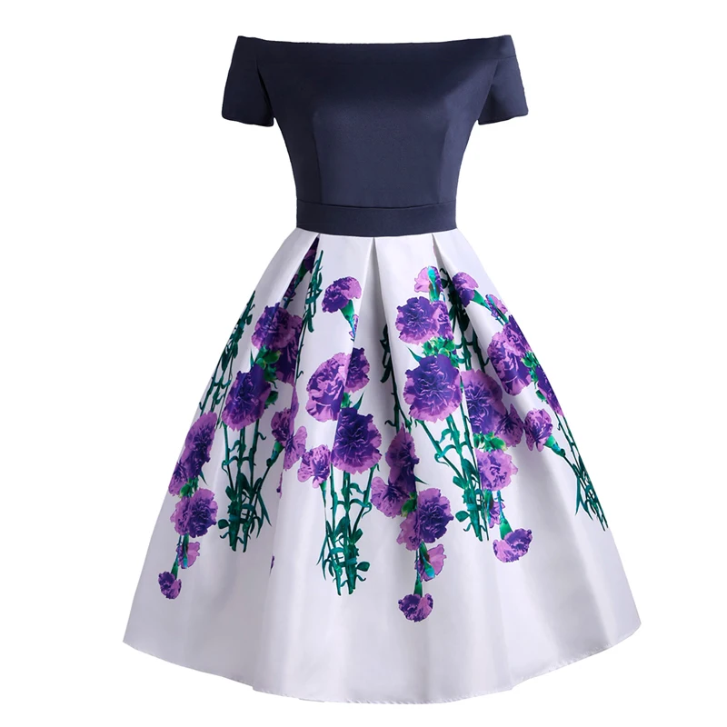 Женское винтажное платье с коротким рукавом фиолетовое плиссированное