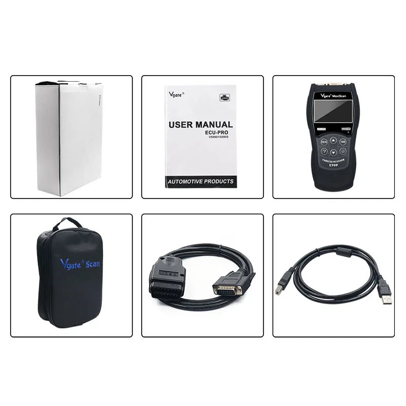 Диагностический сканер Vgate VS890 VS890S OBD2 VS 890 SCAN Tool VS-890 CAN-BUS поддержка нескольких