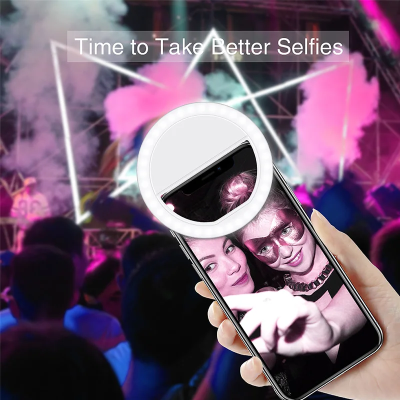 Освещение для фотосъемки портативная кольцевая лампа 3 уровня яркости