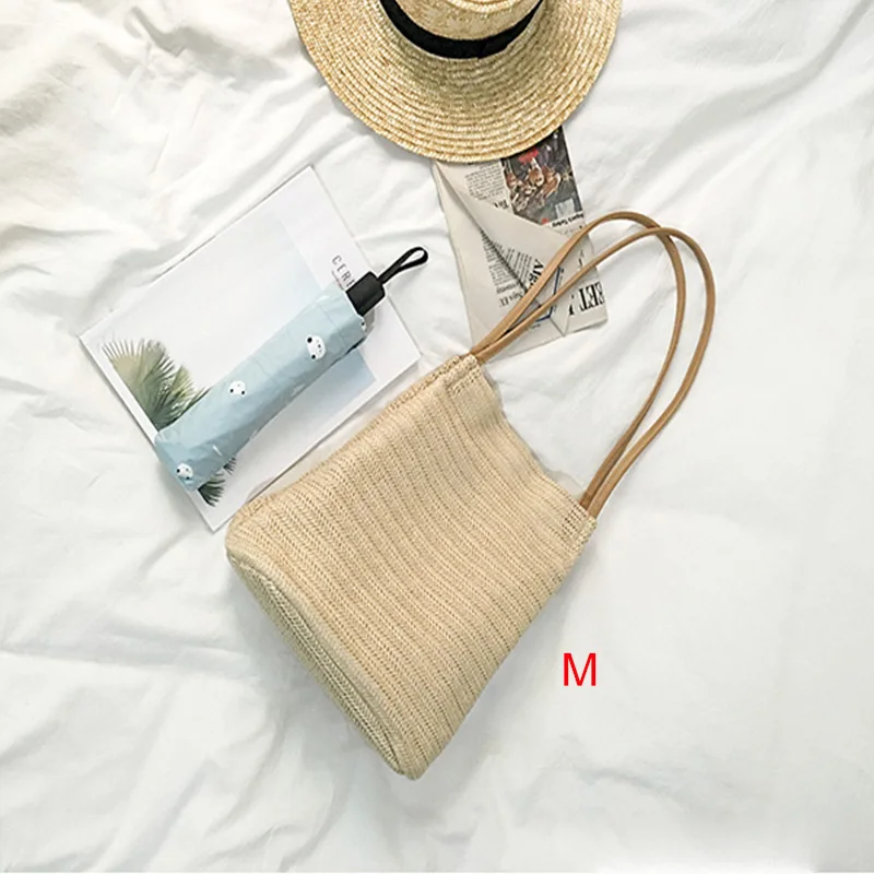 

2020 new summer Korean style handmade straw leisure vacation travel all match bucket bag portable small fresh shoulder bag