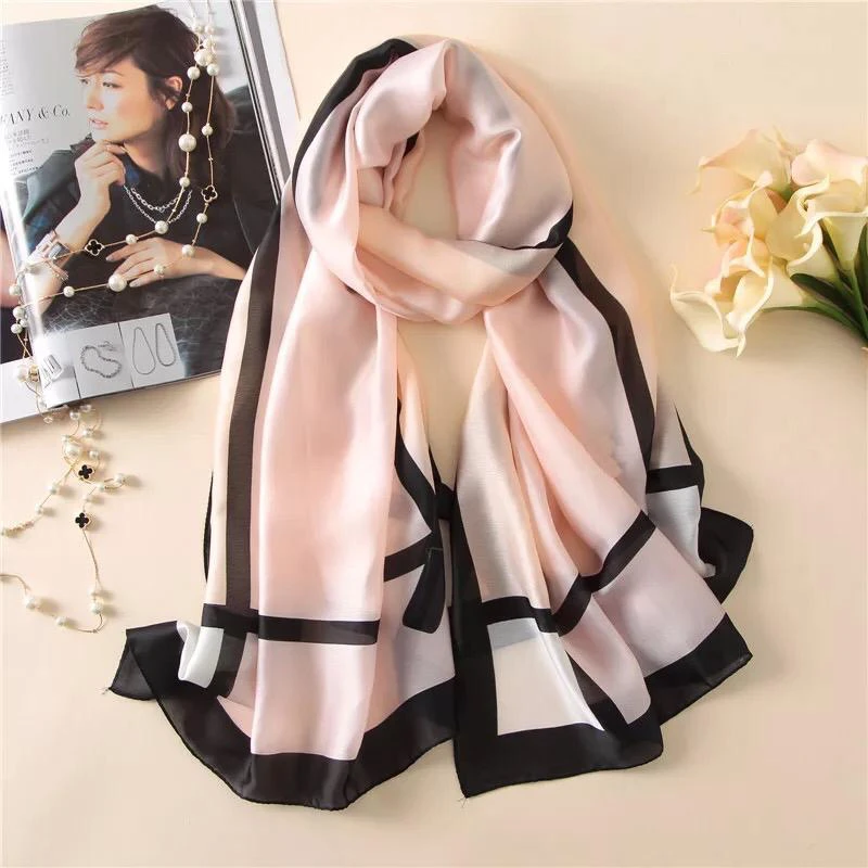 

Yulaili Top Quality Simple Style Women Soft Silk Scarves Female Summer Sun Protection Shawl and Wrap Ladies Scarf Wholesales
