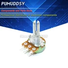 10 шт. WH148 20 мм вал двухканальный усилитель мощности стерео потенциометр B1K B2K B5K B10K B20K B50K B100K B200K B250K B500k B1M 3Pin