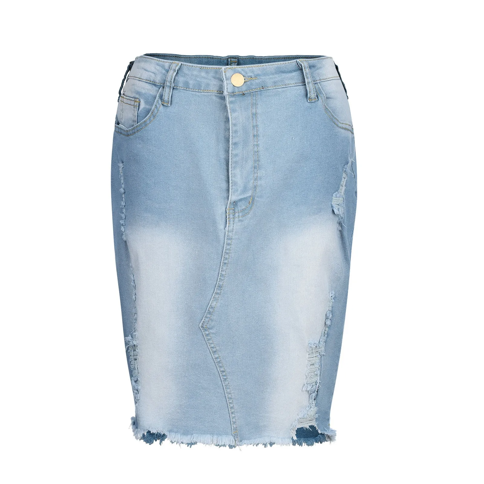 Женские обтягивающие Повседневная джинсовая юбка с высокой талией юбки коплект