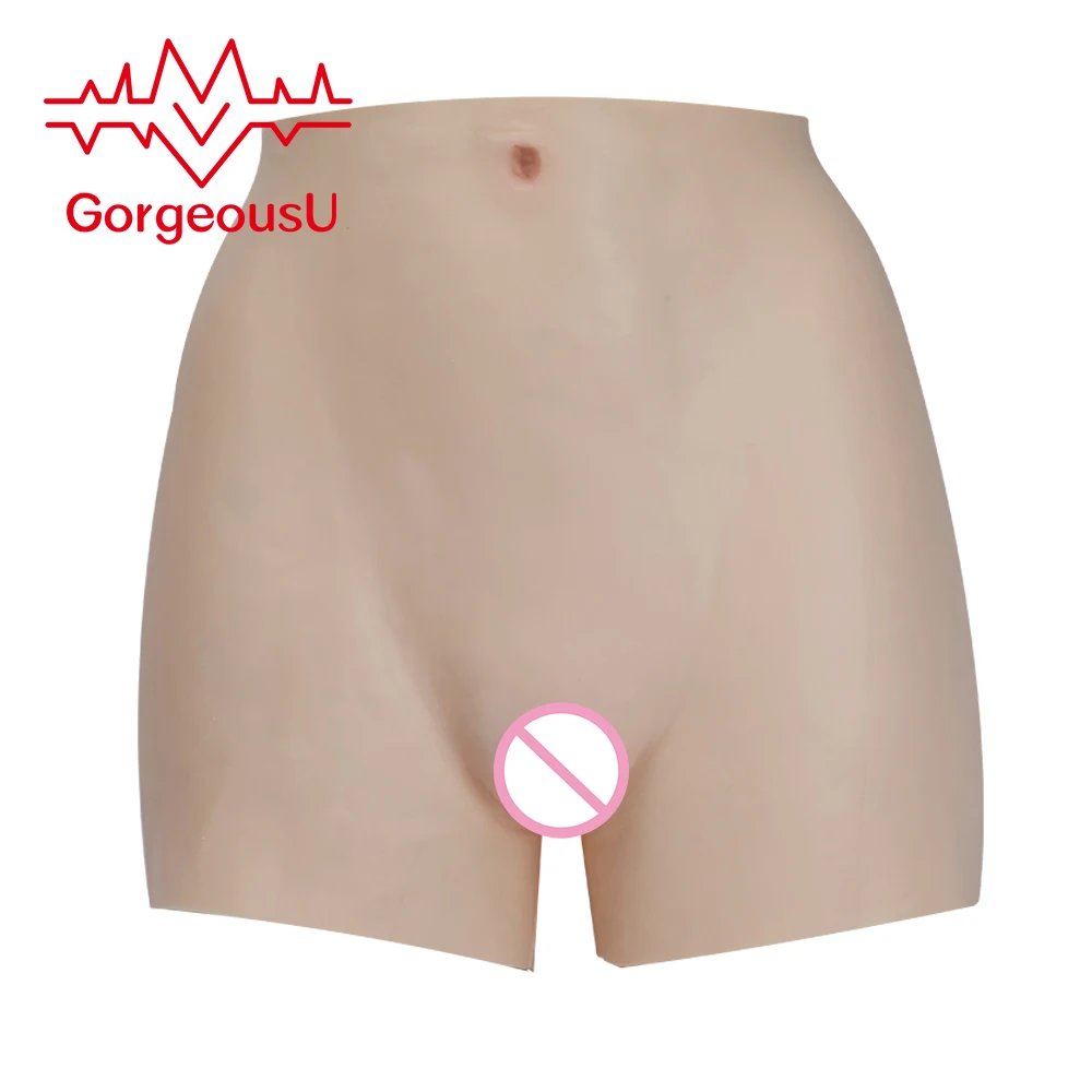Силиконовые штаны шорты с поддельной проникающей вагиной для трансвеститов drag