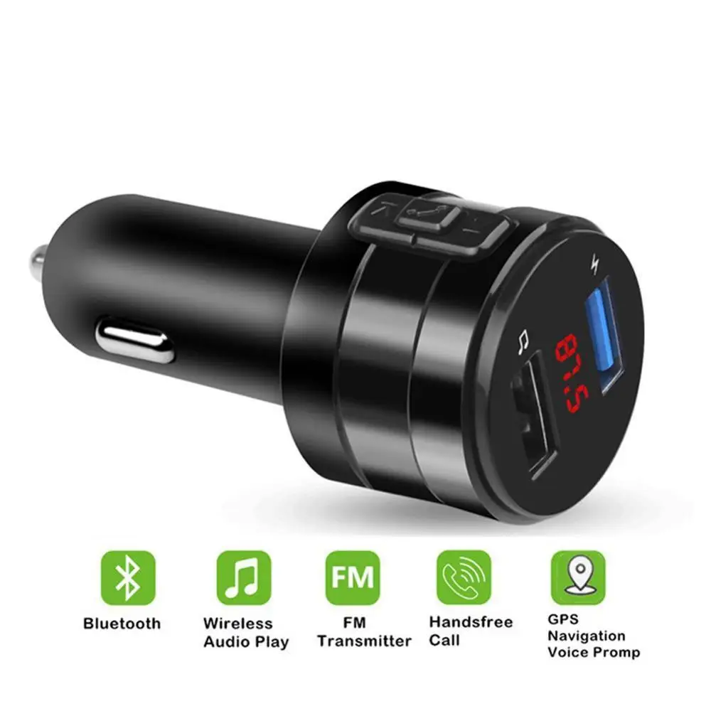 AUX 3.1A Dual USB зарядное устройство адаптер питания Bluetooth FM передатчик MP3 плеер громкой