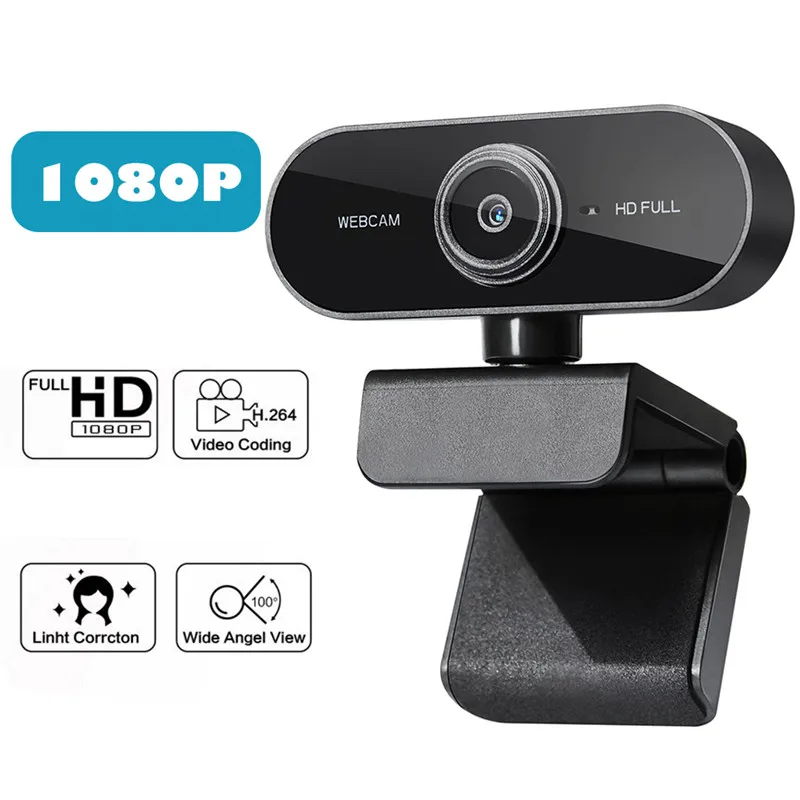 

Full HD 1080P Webcam USB Mini Computer Camera Built-in Microphone, Flexible Rotatable , for Laptops, Desktop