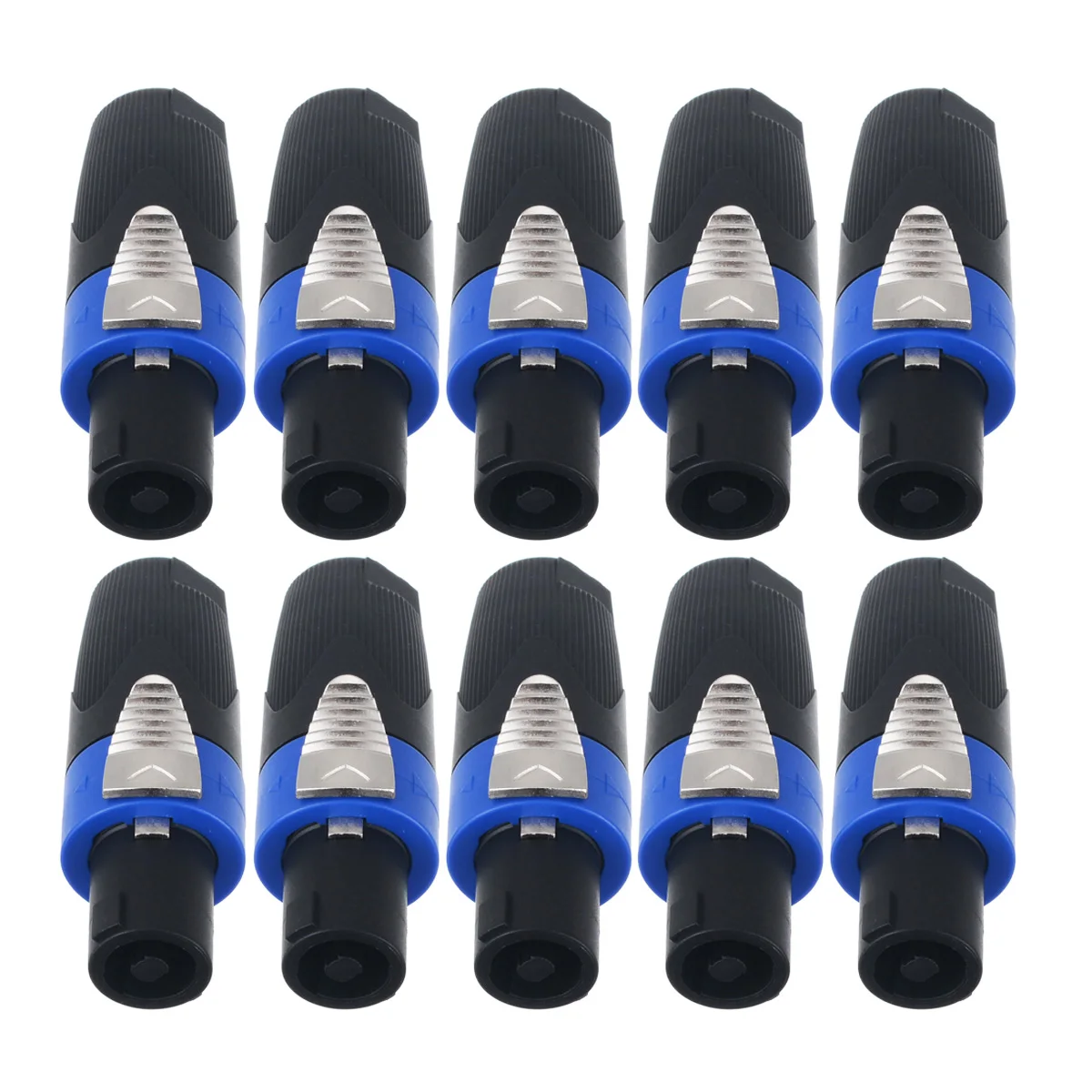 

10pcs Speaker Audio Cable Plug Connector 4 Pole 4 Pin Male Plug Professional Audio Power Plugs