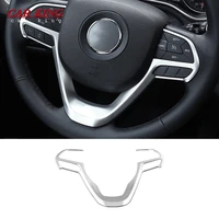 abs chrome interior accessories for jeep cherokee kl 2014 2015 2016 2017 2018 car steering wheel button frame panel cover trim