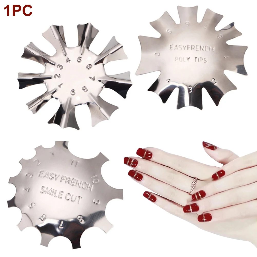 Professional French Manicure Clipper Stencil Tool Art Shape Line Edge Nail Cutter Smile Styling Stainless Steel Trimmer Forms |