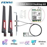 5374mbps intel ax210 802 11ax wi fi 6e desktop kit antenna for bluetooth 5 2 card 2 4g5g6ghz mu mimo ax210ngw wi fi adapter
