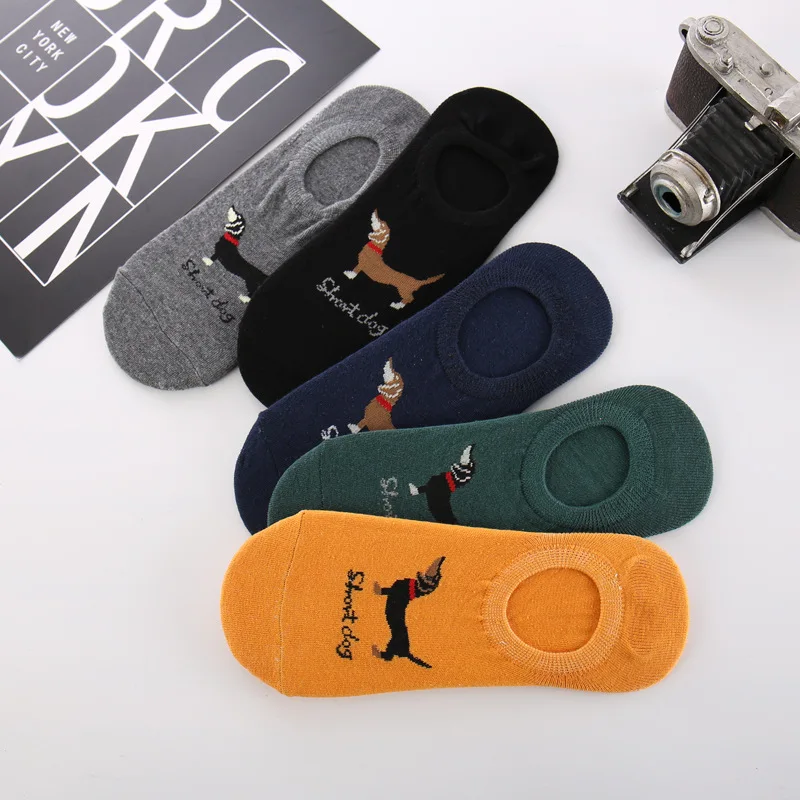 Носки невидимые мужские хлопковые силиконовые летние прочные без показа с