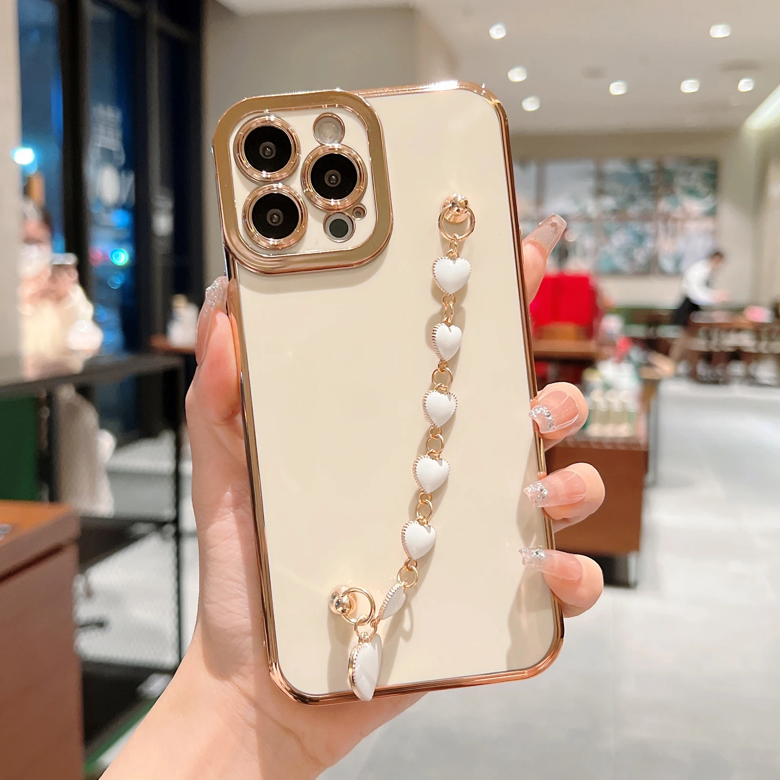 Защитный чехол для телефона с гальваническим покрытием камеры iPhone 13 Pro 11 12 Max XS X XR 7