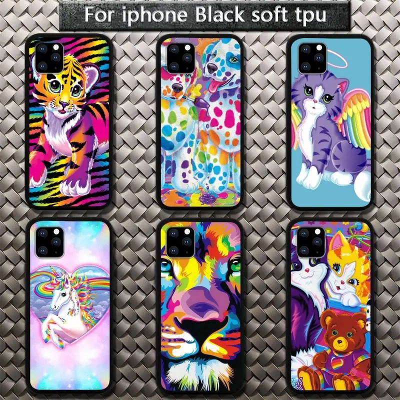 

Rainbow Lisa Frank tiger horse dog Cat Phone Case for iphone etui 11 12 pro se 20 max xr xs x 7 8 6s plus mini Funda Coque cover