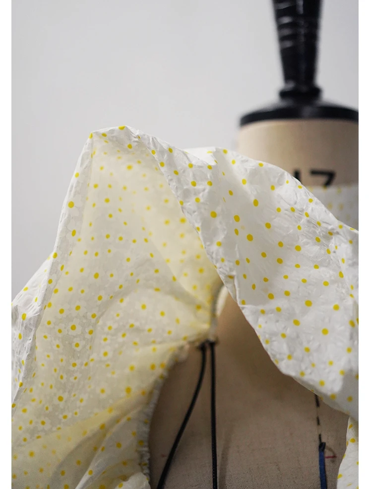 WHITNEY WANG Blouses 2020 Spring Fashion Streetwear Hollow Out Drawstring Floral Polka Blouse Women Blusas Lady Shirt Top | Женская