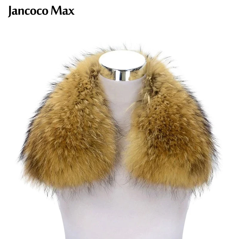 Оптовая продажа воротник из натурального меха енота на подкладке 48 см шарф для