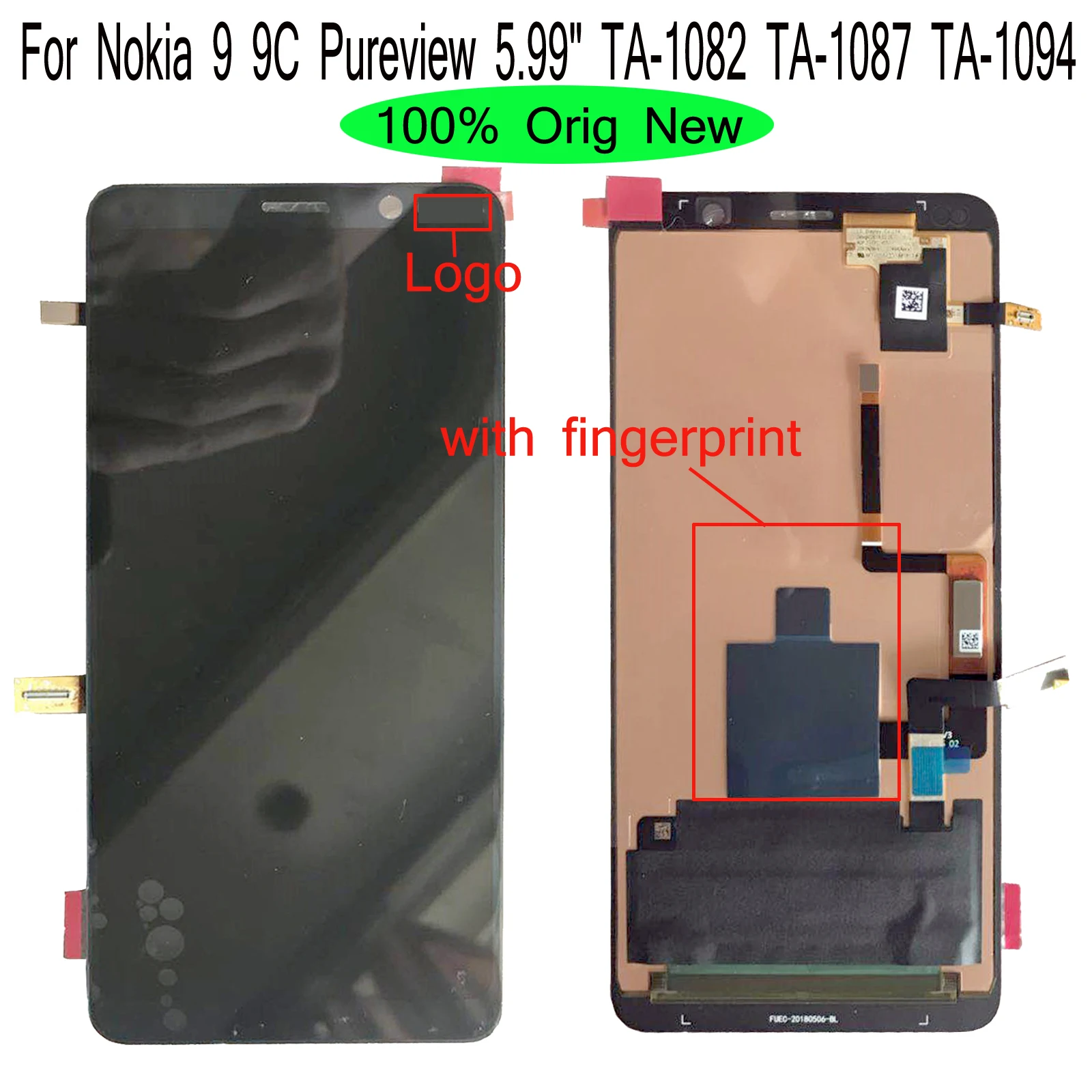 Shyueda 100% оригинальный новый + отпечаток пальца 5 99 &quotдля Nokia 9 9C Pureview TA 1082 1087 1094 ЖК