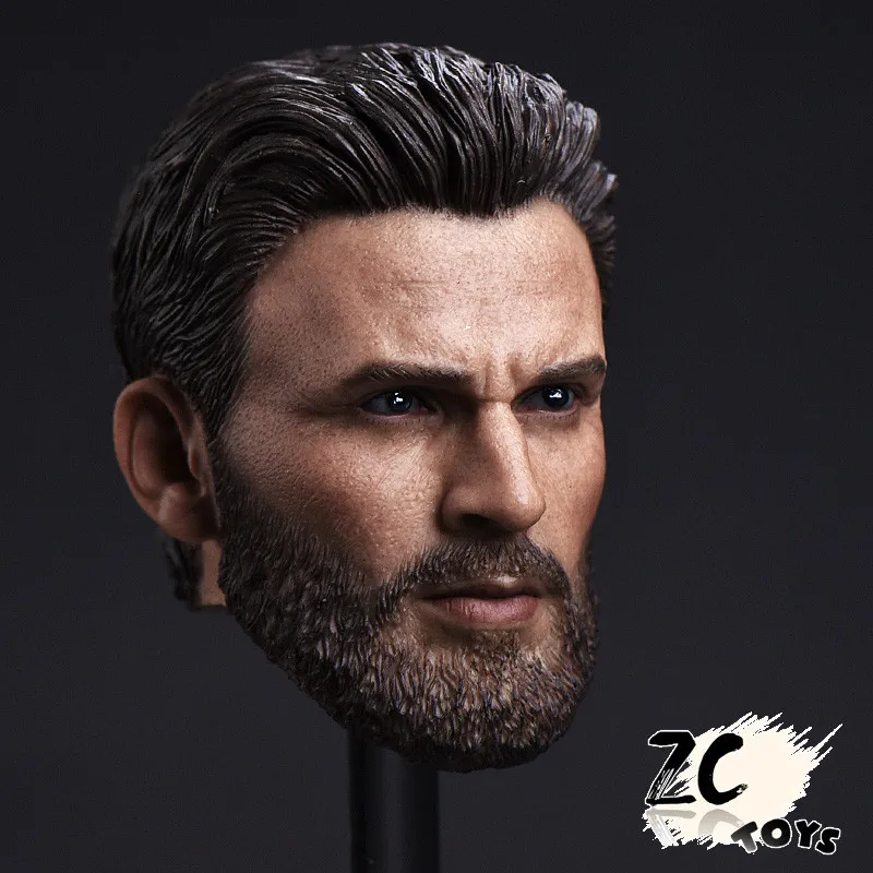 ZCTOYS 1/6 T-05 капитан американская голова скульптурная борода версия Стива Роджерс головка резьба для 12 дюймов мужские DIY фигурки