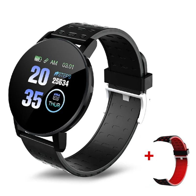 Смарт часы 119Plus фитнес браслет трекер активности монитор сердечного ритма