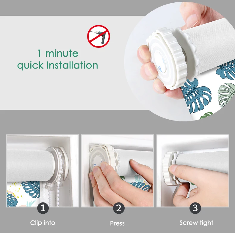 Затемняющие шторы CASAYA без сверления украшение для окон гостиной кухни и ванной с