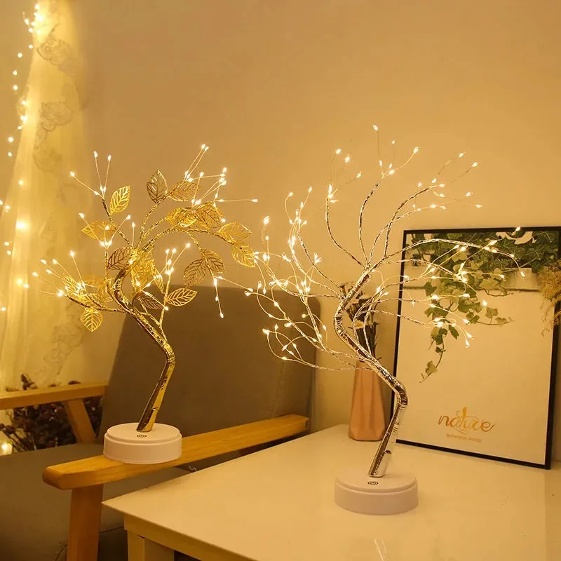 

Atmosphere LED Fairy Night Lights Christmas Tree Beside Table Lamp for Kids bedroom Twinkle lights Home Decor Holiday Mini Lamp