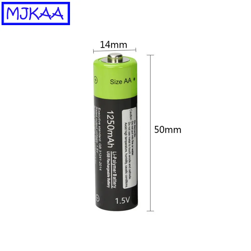 ZNTER 4 шт./упак. AA 1 5 V 1250mAh перезаряжаемая батарея 2A Быстрая зарядка литиевых батарей