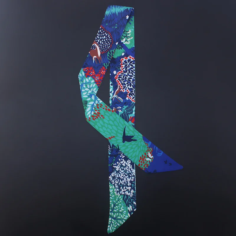 Женский длинный узкий шарф модный женский с принтом оленя сумки ленты галстук