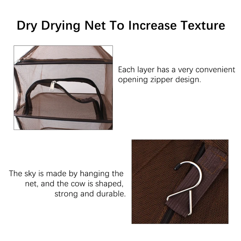 

4 Layers Outdoor Camping Folding Hanging Mesh Storage Basket Fruits Drying Rack Fish Dry Net Camping Prevent Insects Dryer Bag