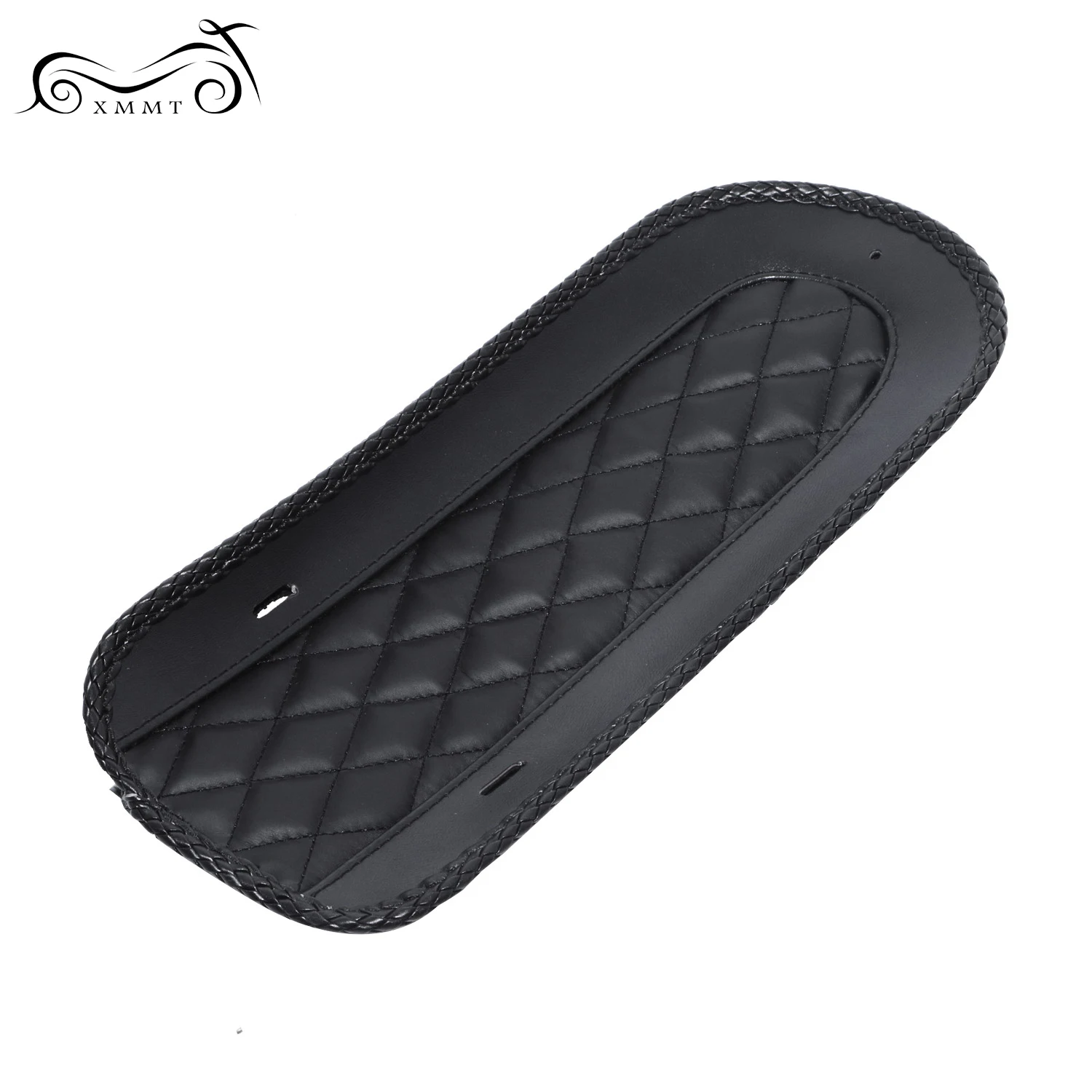 Мотоциклетный черный виниловый нагрудник с алмазным задним брызговиком