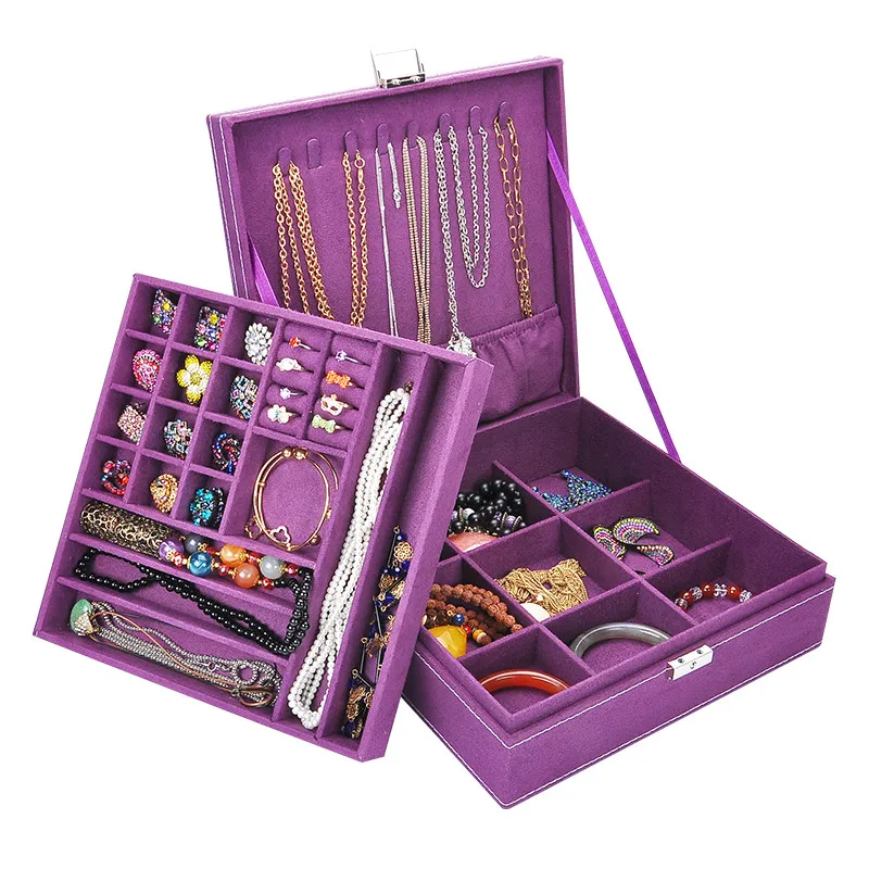 Переносная дорожная коробочка для украшений 1 шт. ящик хранения косметики ретро