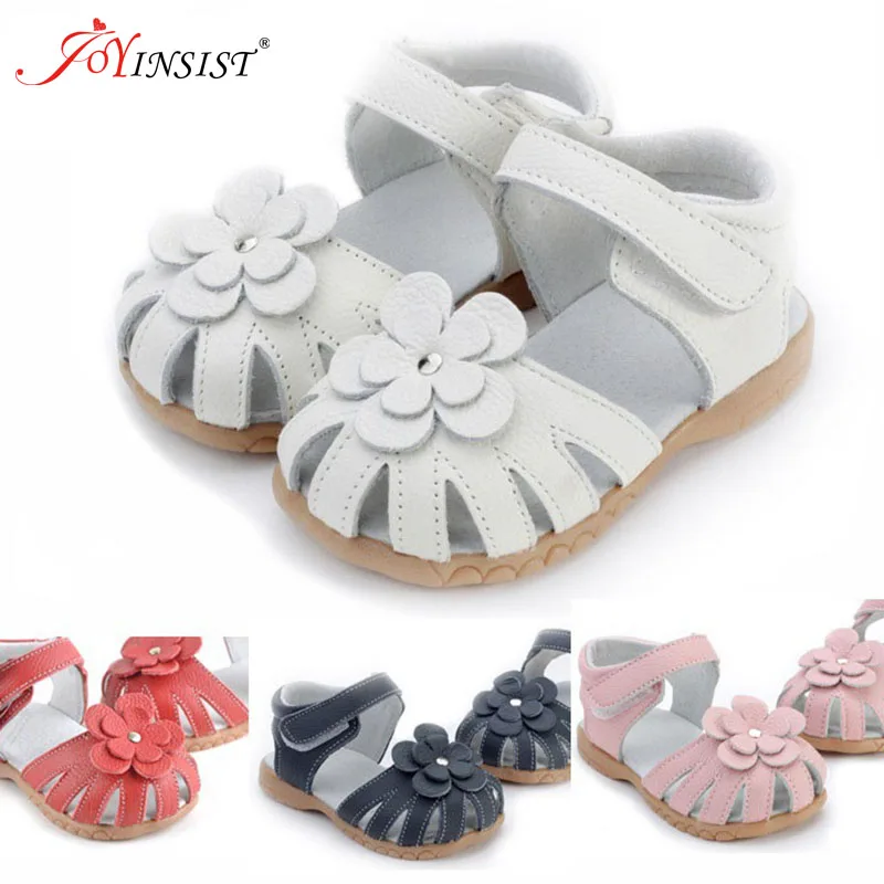 Новинка 2024 кожаные сандалии genleather для девочек с защитой от пота детские в