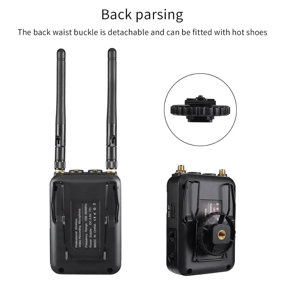 IN-WM600/IN-WM800 петличный беспроводной микрофон системы UHF двухканальный с ЖК-экраном для Canon Nikon DSLR камеры видеокамеры