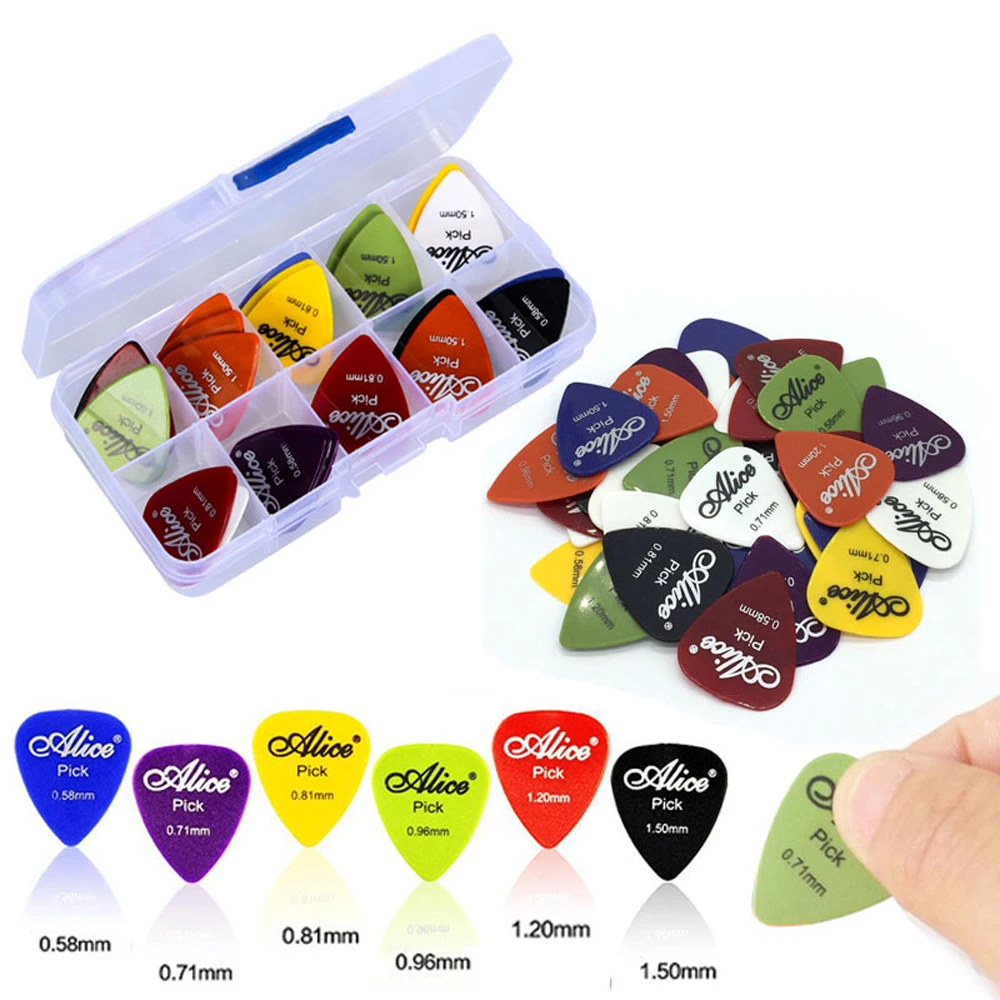 

Multiple Color Guitar Picks Acoustic Electric Bass Pic Plectrum Mediator Guitar Accessories Thickness 0.58 - 1.5 mm