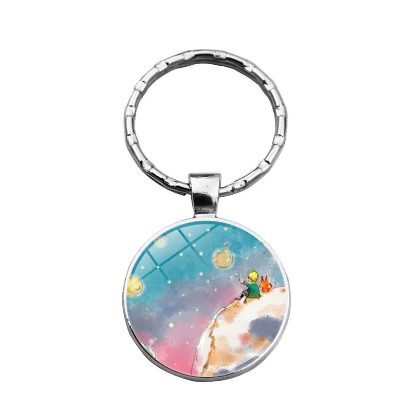 

Don't Be a Boring Adult! Le Petit Prince Planet The Little Price Fox Rose Classical Fairy Tale Glass key chain accessories cute