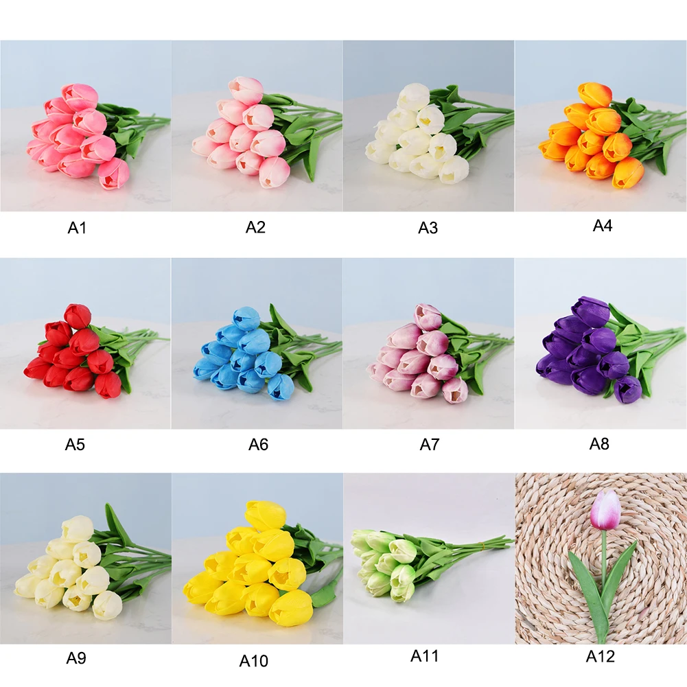 

30pcs Garden Tulips Real Touch Flowers Artificial Flowers Bouquet Mariage For Home Party Wedding Decorations Fake Flower