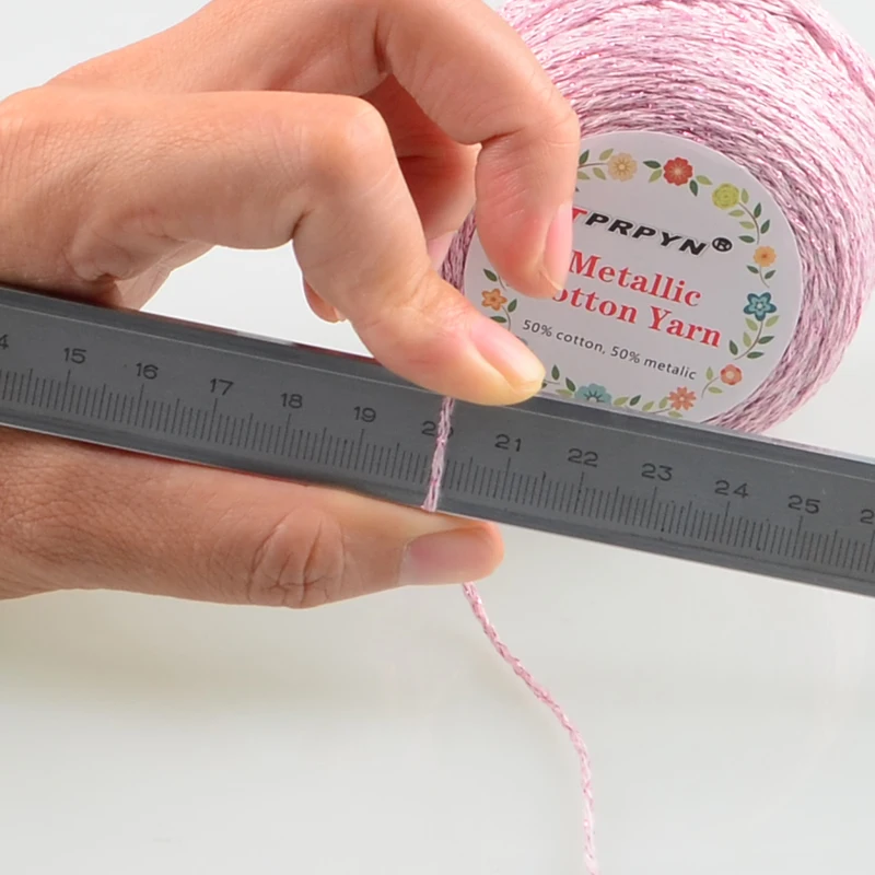 TPRPYN 100 г/лот 200 м металлическая пряжа для вязания хлопчатобумажная