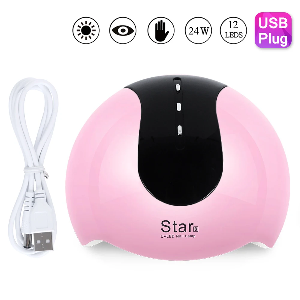 STZ 24 Вт мини Сушилка для ногтей USB УФ светодиодная лампа Солнечный свет полировка