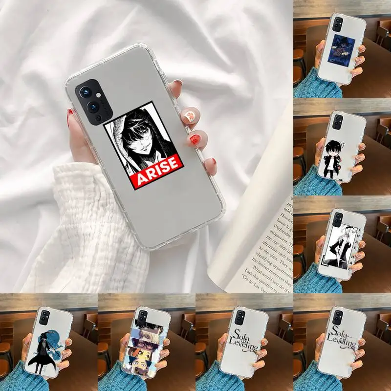 

solo leveling Phone Case Transparent For OnePlus 9 8 7 7t 8t Oppo find X3 X2 reno5 Vivo X60 X50 Pro MeiZu 17 16XS