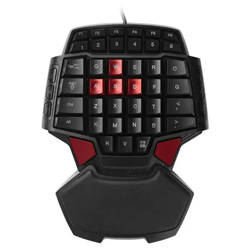 

T9 Wired Single-handed Gaming Keyboard Portable Ergonomic Design One-handed Gamepad Home Game Keypad