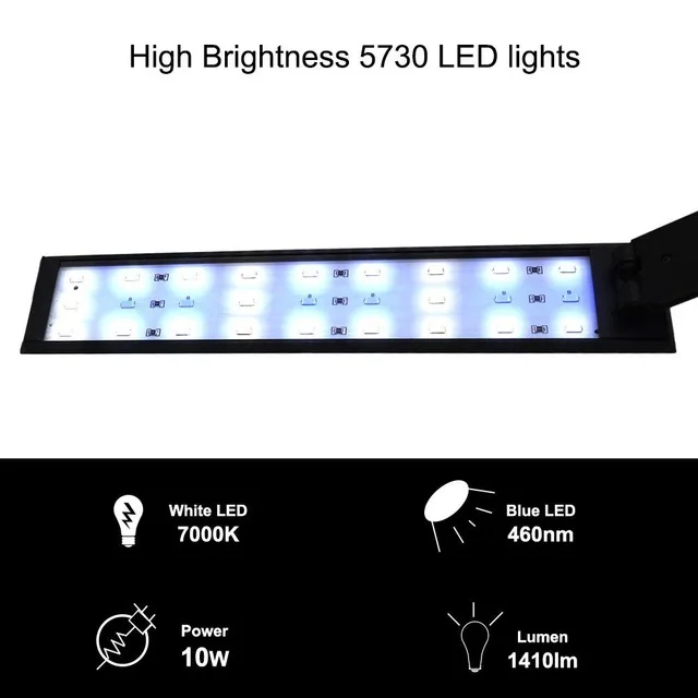 12T Клип-на Hi Lumen светодиод в аквариум с регулируемой яркостью освещение с сенсорным управлением для морской риф пресноводных аквариума водных растений - Цвет: 12T