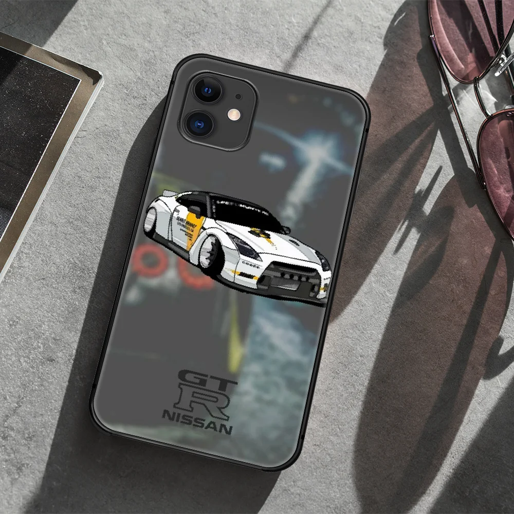 

GTR Car logo Phone Case Cover Hull For iphone 5 5s se 2020 6 6s 7 8 12 mini plus X XS XR 11 PRO MAX black Hoesjes Trend Bumper