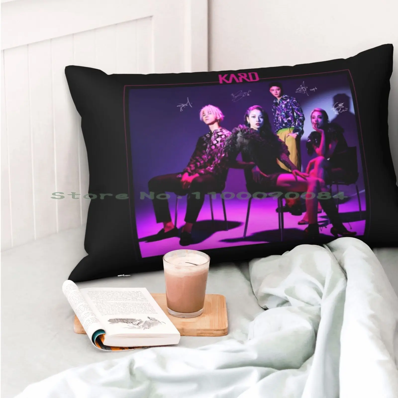 Кард? ?-Способ со словами: группа (с печатными автографами) #1 Подушка Чехол 20x30 50*75