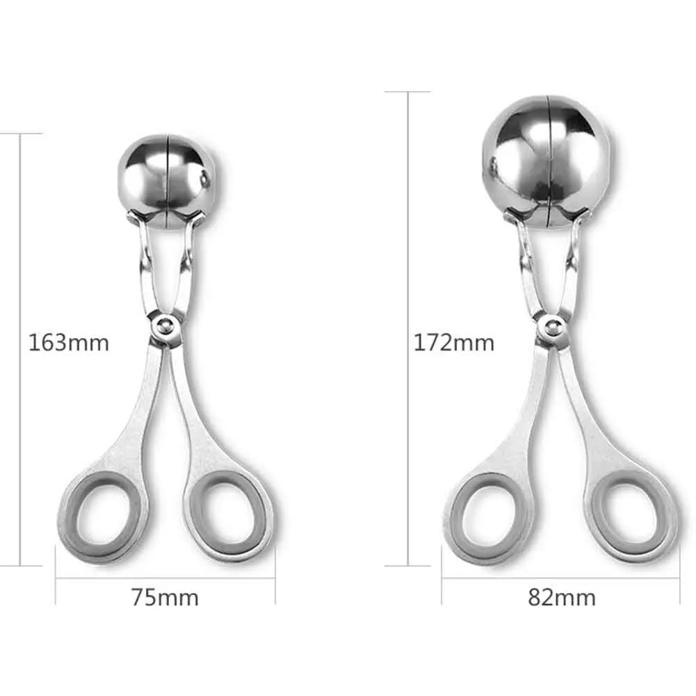 

2PCS Kitchen Convenient Meatball Maker Stainless Steel Stuffed Meatball Clip DIY Fish Meat Rice Ball Maker Meatball Mold Tools