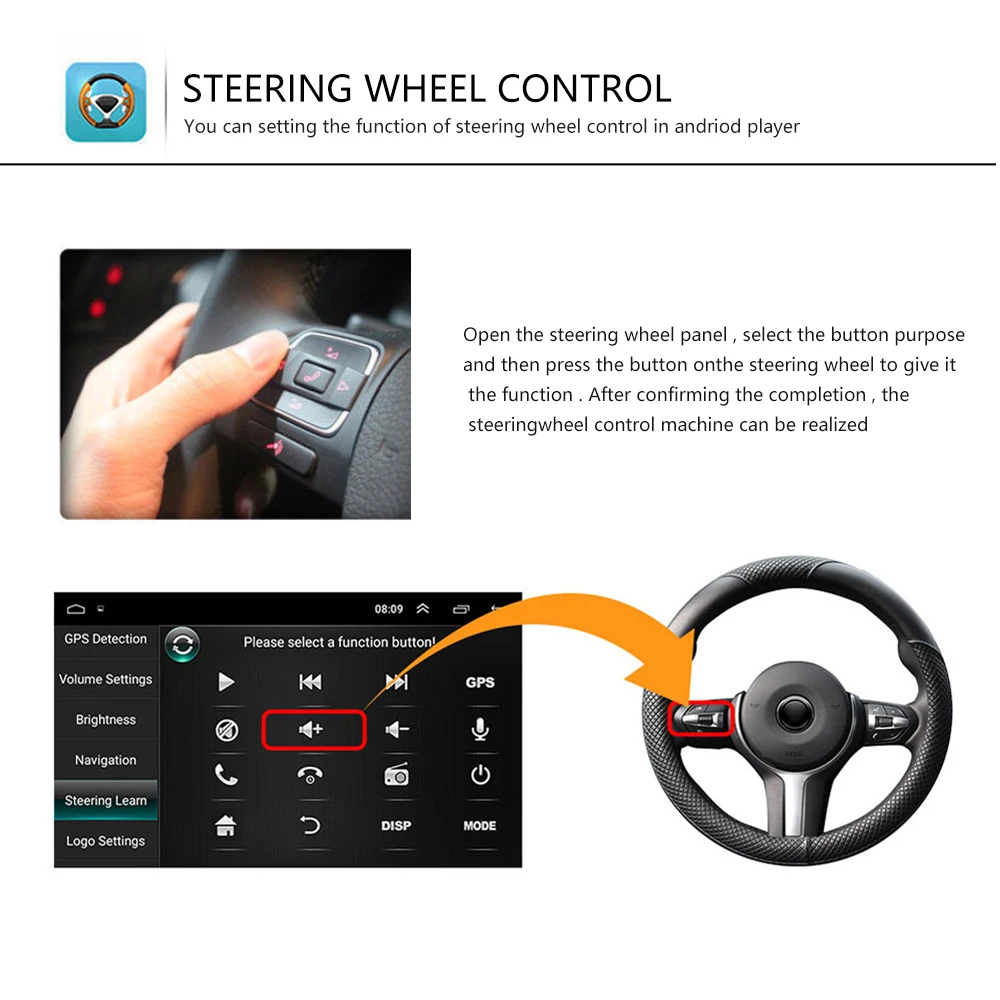 Автомобильный мультимедийный видеоплеер Podofo 8 дюймов Android 1 2Din GPS Wi Fi