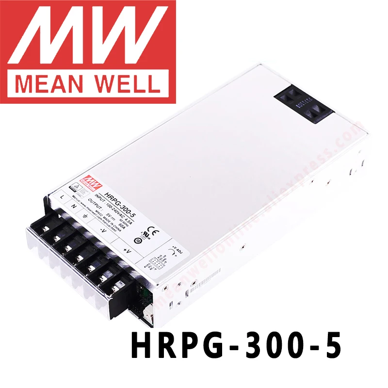 

Оригинал MEAN WELL HRPG-300-5 5V 60A meanwell HRPG-300 5V 300W одиночный выход с PFC функцией питания