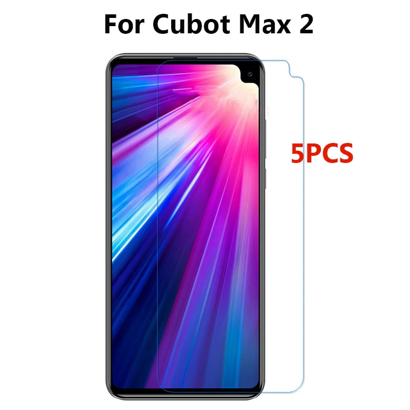 5PCS 5 шт. для Cubot Max 2 закаленное стекло 9H ультра-тонкий защитный экран протектор для Cubot Max 2 Передняя пленка для телефона - Цвет: 5PCS