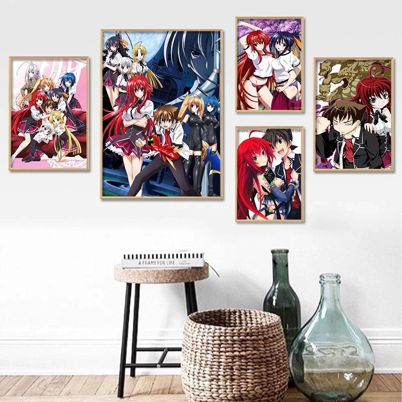 

Home Decor Wall Art Hd Prints Poster Canvas Painting Nordic Style Japanese Anime High School DxD Modular Pictures Living Room